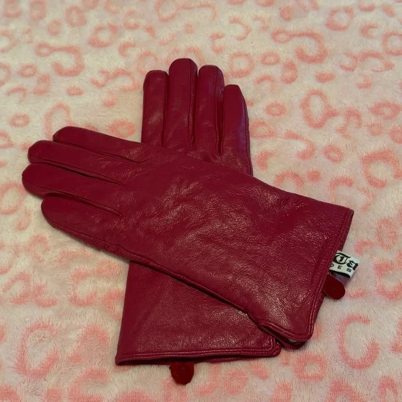Vintage Cloves Hot Pink Leather for Women 100% Real Leather 
Size: M - Picture 6 of 8
